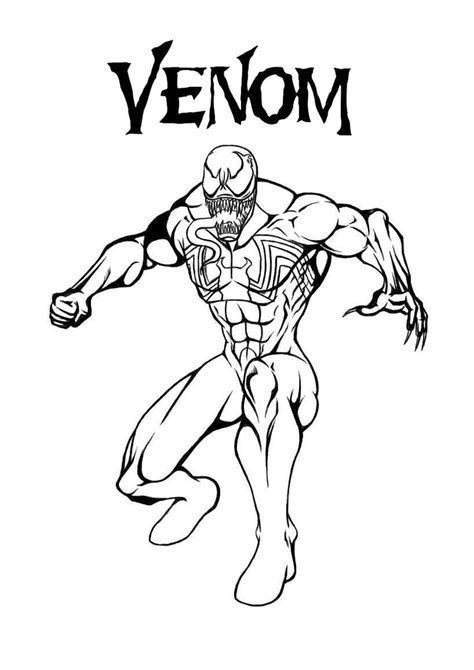 Kids' Crafts. . Venom coloring pages printable